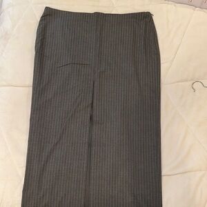 Abercrombie & Fitch Gray Pinstripe Midi Skirt (NWT)